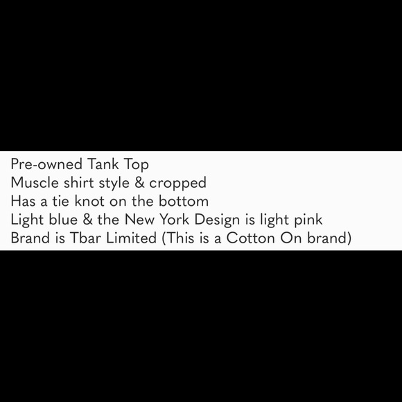 Tbar Limited Large Muscle Tank Top Blue New York - Picture 7 of 7